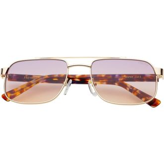 Freyrs Eyewear Vesper Aviator Sunglasses in Gold /Sunset at Nordstrom