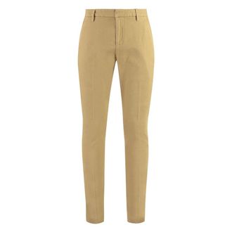 Dondup Slim-fit Trousers, male, Brown, W36, Cotton Chino Trousers with Roll-Up Cuffs