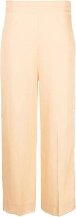 Jil Sander Fluid Viscose Broek - Dames - Wijde Broeken - Oranje - XS - Broeken