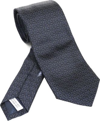 Ferragamo Cravatta in seta con effetto jacquard - Blu