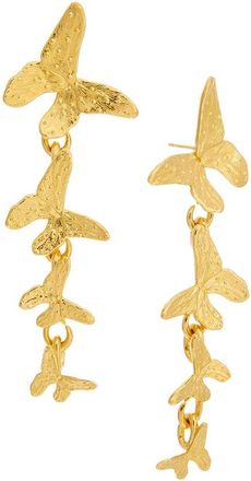 Oscar De La Renta Long Butterfly Drop Earrings