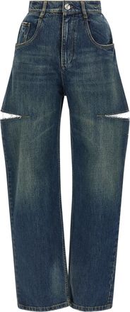 Maison Margiela Cut-Out Jeans Blu-Donna