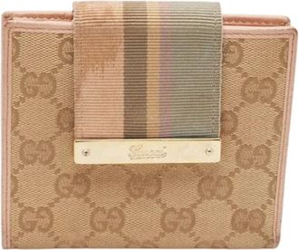 Gucci Pre-owned Canvas Wallet - - Pre-owned - Donna - Beige - ONE SIZE