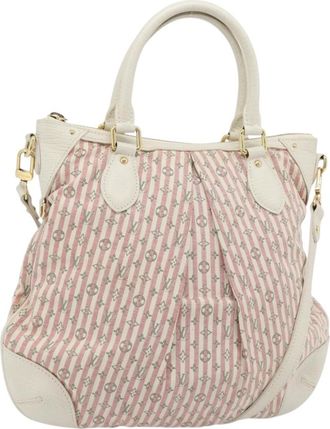 Louis Vuitton Marina Mini Lin Croisette Pink Canvas Handbag (Pre-Owned)