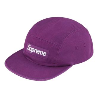SUPREME SS26 Washed Chino Twill Camp Cap Purple SUP-SS26-1000-PUR