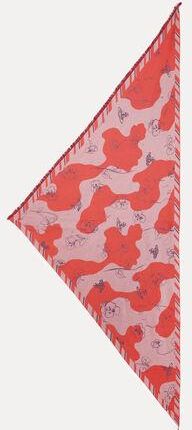 Vivienne Westwood Triangle Scarf Flower & Orbs Red Unisex