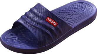 Generic Mens Platform Slippers Open Toe Summer Shoes Non Slip Bathroom Comfortable Indoor Outdoor Footwear For Couples (Blue, 8)