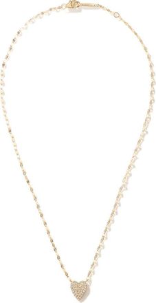 Lana Jewelry 14K Gold Small Diamond Heart Pendant Necklace in Yellow Gold at Nordstrom, Size 16