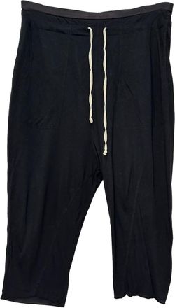 Rick Owens broek met trekkoord in zwarte viscose
