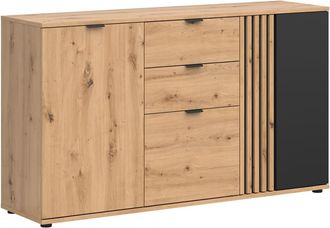 Petits Meubles Aparador 2 puertas y 3 cajones estratificado marr&oacute;n