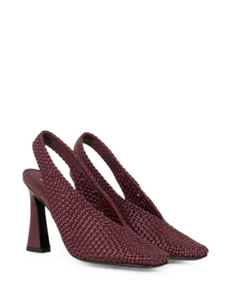 Etro Woven Faux Leather Pumps - Burgundy