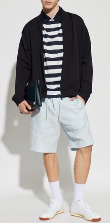 Paul & Shark Polo Shirt With Stripe Pattern, Mens, Navy Blue