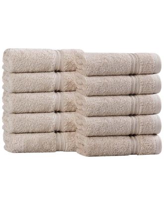 Superior Set Of 10 Heritage Egyptian Cotton Highly Absorbent Solid Ultra Soft Face Towels