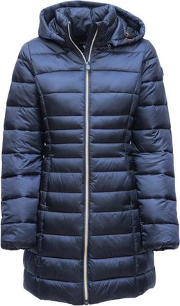 Save The Duck Piumino midi met capuchon - Dames - Dons jassen - Blauw - S - Jassen