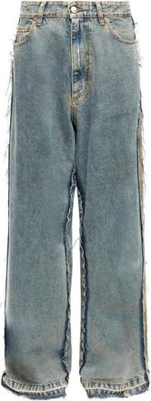 Maison Margiela Relaxed Wide-Leg Jeans With Distressed Edges