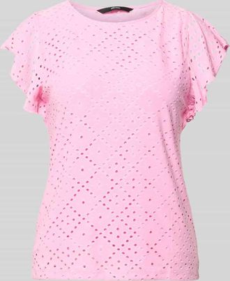 Vero Moda Regular Fit T-Shirt mit Rundhals-Ausschnitt Modell TASSA in Rosa, Gr&ouml;&szlig;e XL