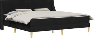 vidaXL Estructura De Cama Con Colch&oacute;n Negro 180 X 200 Cm Poli&eacute;ster Vidaxl