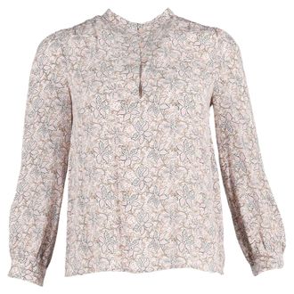 Vanessa Bruno Floral Print Blouse in Multicolor Silk