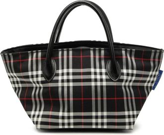 Burberry Pre-owned Check Pattern Tote Bag - Dames - Vintage Shopper - Zwart - ONE Size - Vintage