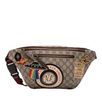 Gucci Pre-owned Belt Bags, female, Brown, Size: ONE SIZE Pre-owned Fabric Crossbody Bag
