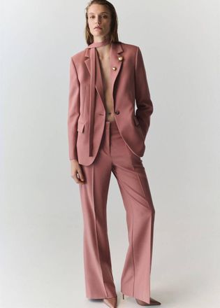 Mango Pantaloni completo dritti rosa - Donna - 38 - MANGO