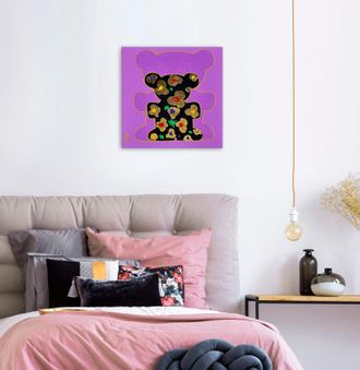 Queence Leinwandbild »Bears V« Bär Bären Kunst 1 Stk. tlg. Premium-Leinwandstoff, Handarbeit aus Deutschland