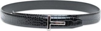 Tom Ford Elegante 30 mm Riem - Heren - Riemen - Zwart - 115 CM - Leer - Accessoires
