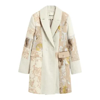 Desigual Mujer, Abrigos, Beige, Talla: XL
