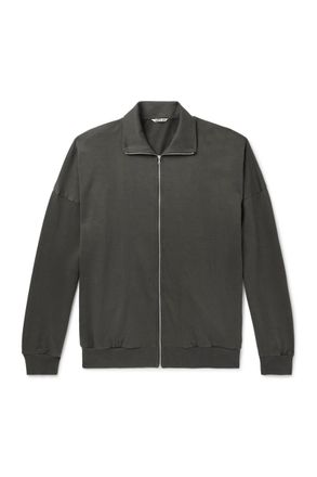 Auralee Cotton-Jersey Zip-Up Sweatshirt