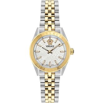 Versace V-Code Two-Tone Bracelet Watch, 36mm in Two Tone at Nordstrom