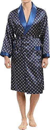 Peignoir Homme En Satin Léger - Manches Longues, Avec Poche Et Ceinture, Style Kimono, Pour été, Maison, Spa