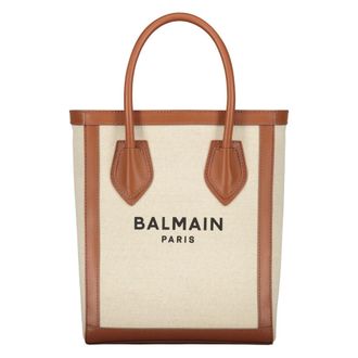 Balmain Tote Bags, female, Beige, Size: ONE SIZE Tote Bag with Logo