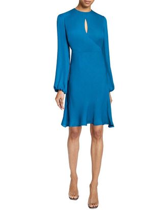Santorelli Silk A-Line Dress