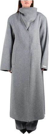 Sportmax Abrigo largo de doble botonadura - Coats - Mujer - Gris - S