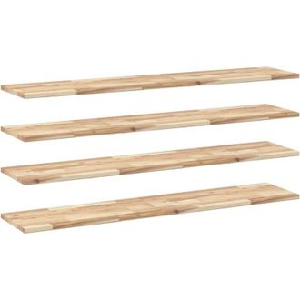 vidaXL Vidaxl - Estantes Flotantes 4 Uds Madera Acacia Sin Tratar 140x30x2 Cm