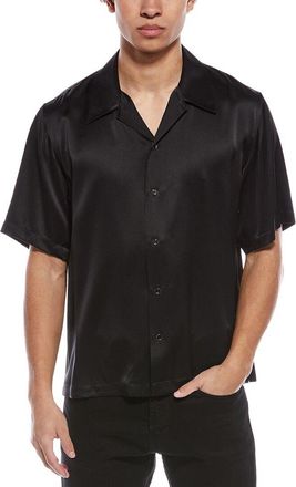 Helmut Lang Boxy Satin Silk Shirt