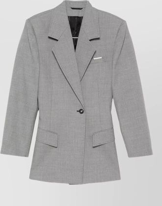 The Attico tailored blazer padded shoulders long sleeves