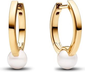 Pandora Treated Freshwater Cultured Pearl Hoop Earrings