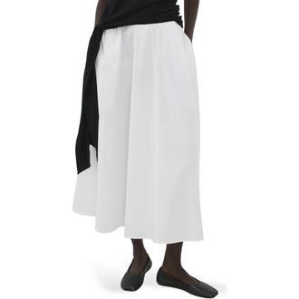 Mango Falda Newcreta Cotton A-Line Skirt in White at Nordstrom, Size Xx-Large