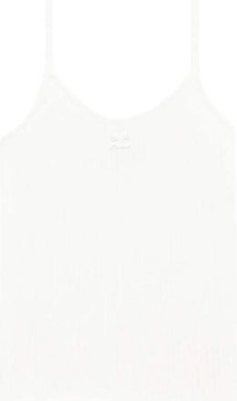 Courr&egrave;ges Retro Tanktop - Dames - Tops zonder mouwen - Beige - L - Katoen - Tops