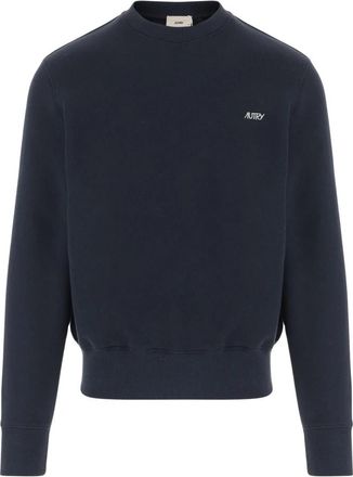 Autry Sweatshirt met geborduurd logo - Heren - Sweatshirts - Blauw - XL - Katoen - Hoodies & sweatvesten