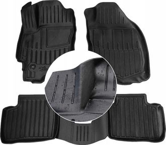 OEM Alfombrillas Y Limpiaparabrisas De Goma Para Ford Mondeo Mk3 2000-2007 (canales Ud)