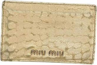 Miu Miu Pre-owned Leren Portemonnee - Dames - Vintage Accessoires - Wit - ONE Size - Leer - Vintage