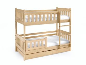 AKL FURNITURE Cama infantil pino beige 80x160