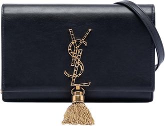 Saint Laurent Pre-owned Saint Laurent Leather Enameled Monogram Kate Tassel Wallet on Chain AK06K1V42IF6S32J