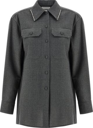 Jil Sander Canvas Shirt Camicie Grigio-Donna