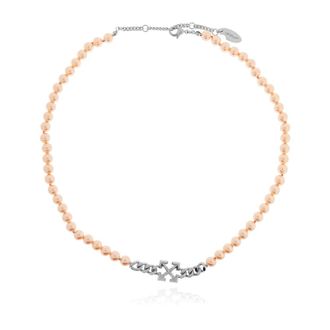 Off-white Accessoires, Dames, Veelkleurig, ONE Size, Korte Glazen Parels Ketting