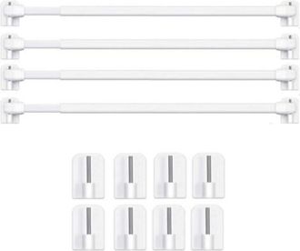 OEM Barras Extensibles Para Cortinas De Ventana, No Requieren Perforaci&oacute;n, Para Ventanas De Pvc, Barra Adhesiva Para Cortinas (4 Unidades - 40-60 Cm)