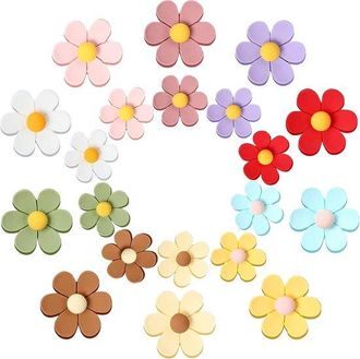 OEM 20 Imanes Decorativos De Flores Para Refrigerador - Coloridos Y Resistentes