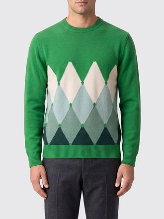 Ballantyne Maglia girocollo in puro cashmere con fantasia a rombi